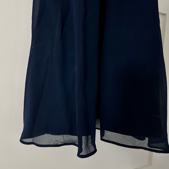 XS Dark Navy Blue Party/Bridesmaid/Prom Knee-Length w/built in bra - Picture 5 of 8